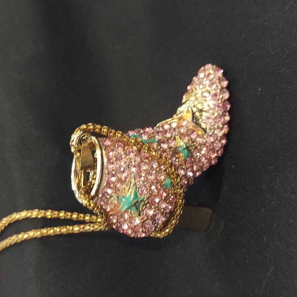 Betsey Johnson Pink Boot Pendant Necklace - Picture 6 of 6